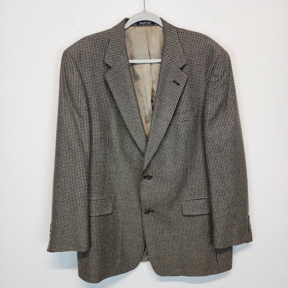 Austin Reed London Sport Coat Blazer Jacket Mens 43R Brown Tweed Academia Dapper - Picture 1 of 15